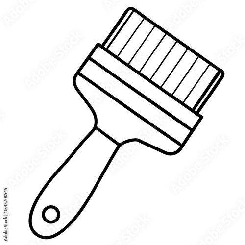 Wall paint brush icon on white background 