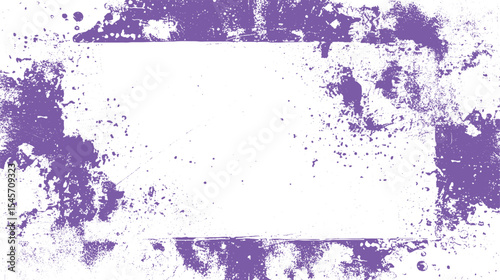 Abstract purple paint splatter on white background. Violet color powder explosion, isolated on white Cosmetic Powder Scattered 
 