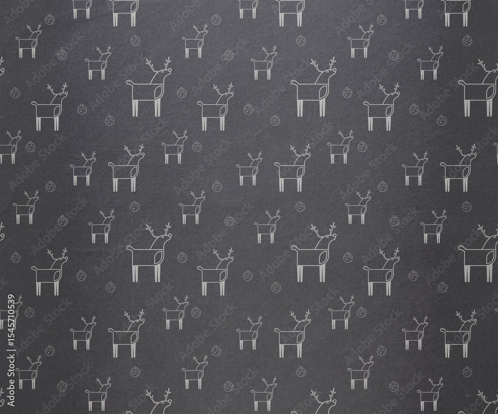 Naklejka premium Digitally generated Grey reindeer pattern