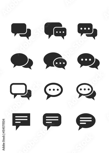 Speech bubble icons stock illustration