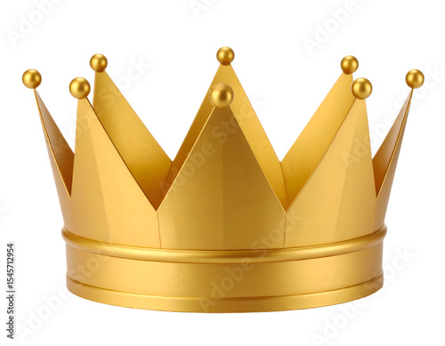 Golden crown with pointed tips and decorative spheres