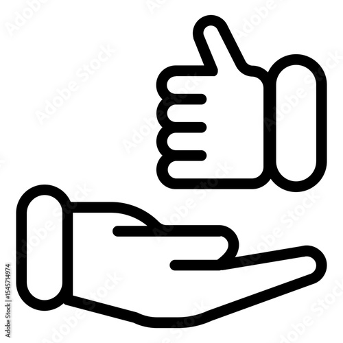 Sign Language Icon in Line Style