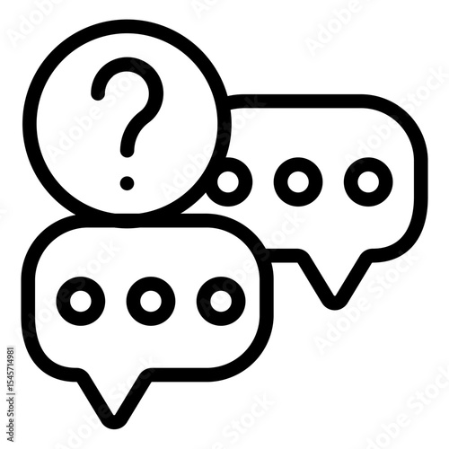 Question Icon in Line Style