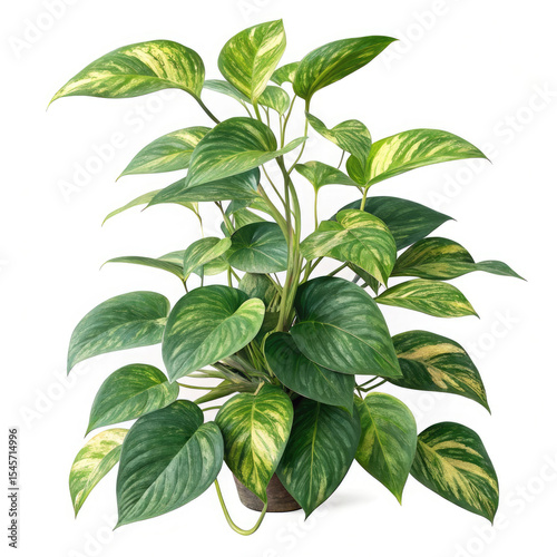 green plant isolated on white background