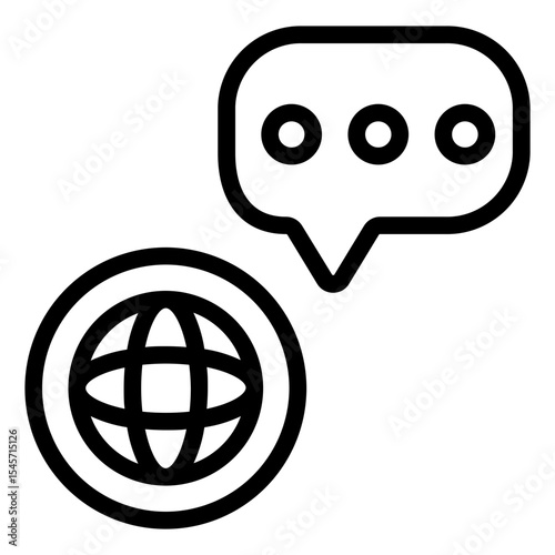 Language Icon in Line Style