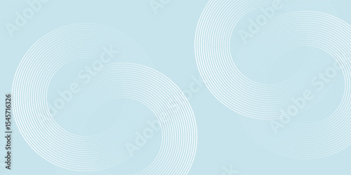 Modern abstract background. Glossy white gradient circle lines. Minimal geometric pattern. Simple graphic elements