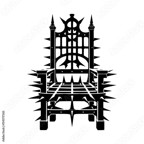 Spiked iron throne medieval   illustration