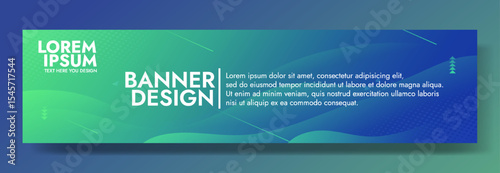 Modern banner design with a fresh spring breeze background