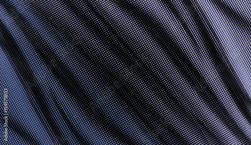 Blue fabric texture with halftone dotted texture ideal for textile background or fashion design