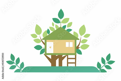 Charming Treetop House Eco-Friendly Design for Children's Play