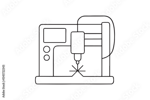 Laser Engraving Machine continuous one line drawing minimalism design