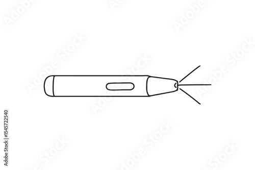 Laser Pointer continuous one line drawing minimalism design