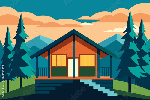 Mountain Cabin Retreat Serene Sunset Views and Cozy Escape