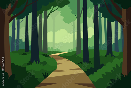 Enchanted Forest Path A Serene Journey Through Lush Greenery