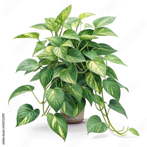 green plant isolated on white background