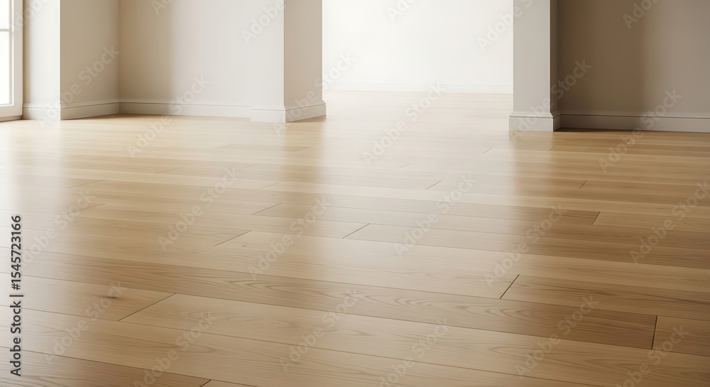 Fototapeta premium Wood Floor in Bright Room