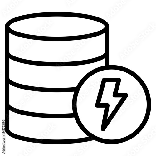 Battery Storage  Icon Element For Design