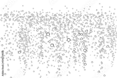 Underwater fizzy sparkles. realistic effervescent champagne drink, soda effect, oxygen
