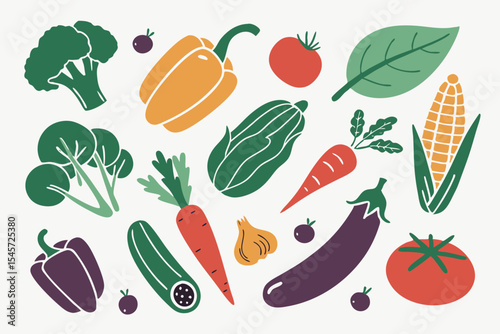 set of vegetables