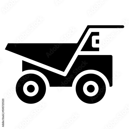 Mining Truck  Icon Element For Design