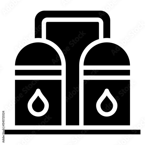 Refinery Plant  Icon Element For Design