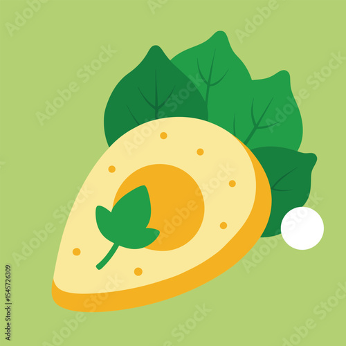Spinach and Mushroom Omelets Vector