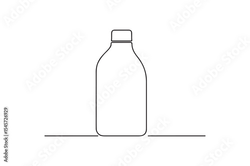 Oil bottle continuous one line drawing minimalism design