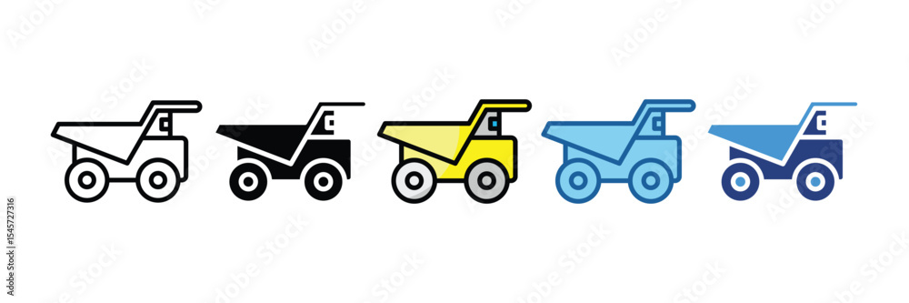 Fototapeta premium Mining Truck Icon Element For Design
