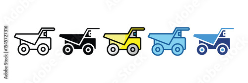 Mining Truck  Icon Element For Design