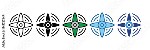Turbine Blade  Icon Element For Design