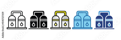 Refinery Plant  Icon Element For Design