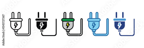Electric Plug  Icon Element For Design