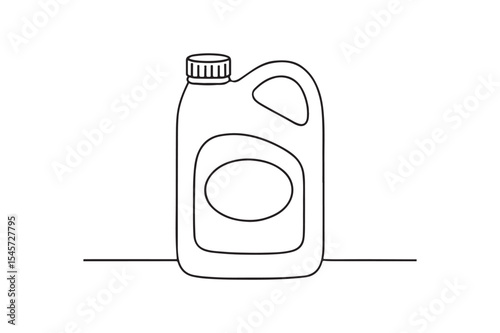 Small oil container continuous one line drawing minimalism design