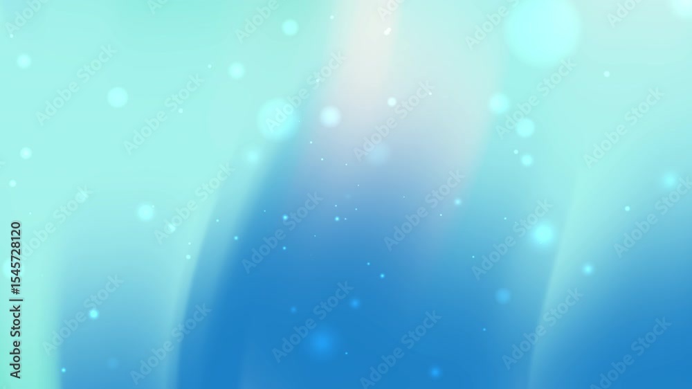 light blue aqua and white Gradient with curved wave shapes and glowing bokeh particles perfect for New Year winter promotions or minimalist elegant event background and digital designs