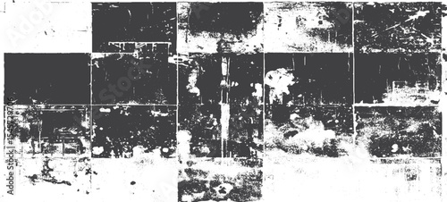 Black and white background grunge background. Abstract texture of dirt, dust, blots, chips grunge background, different distressed black grain texture. 