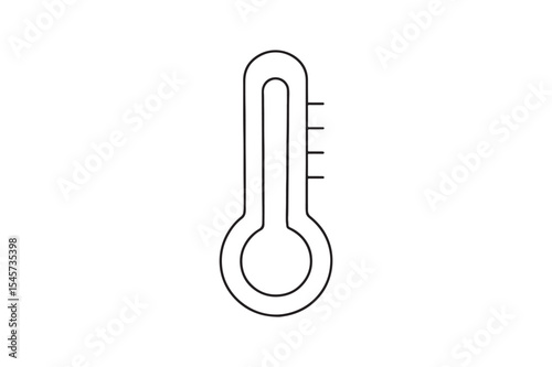 Thermometer continuous one line drawing minimalism design