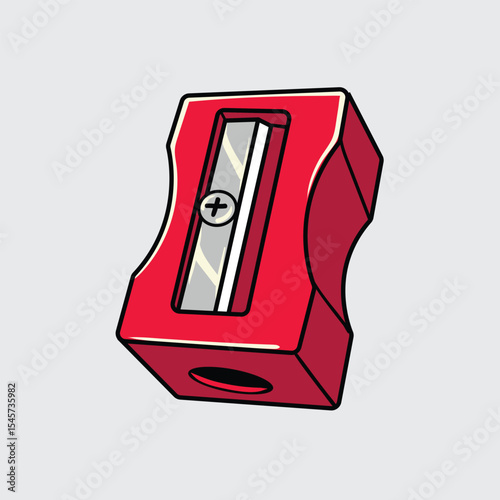 A Pencil Sharpener cartoon illustration isolated on a light background