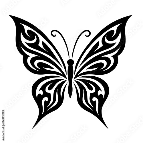 Simple vector of tribal butterfly. It's able to be part of your tattoos