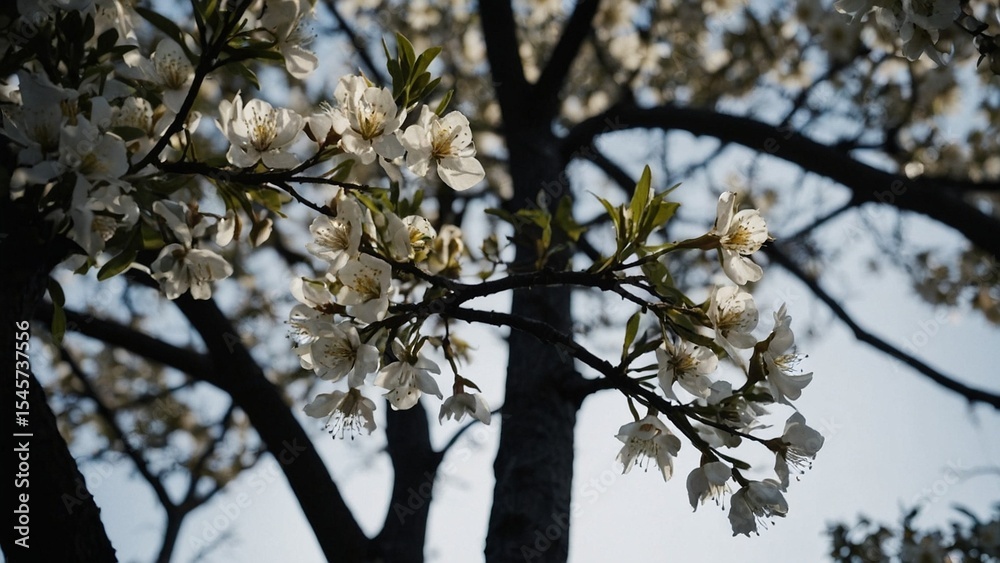 Obraz premium blooming cherry tree