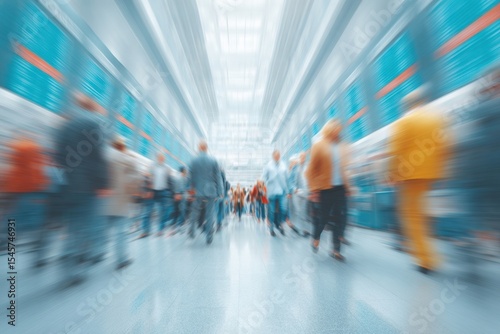 Wallpaper Mural Dynamic Nasdaq Trading Floor with Fast-Moving Investors and Digital Market Displays Representing High-Stakes Financial Activity and Collective Market Energy Torontodigital.ca