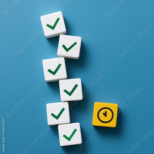 Completed tasks with a pending timesensitive item on blue