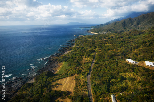 Aerial view of the southern part of Yakushima Island, Kagoshima Prefecture, Japan, a World Heritage Site