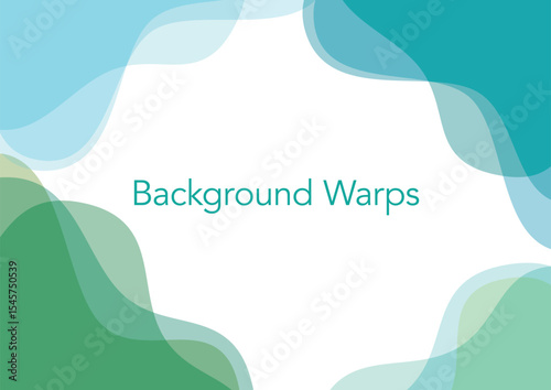 グリーン＆ブルーの曲線ワープ背景,Green and Blue Wave Warp Background