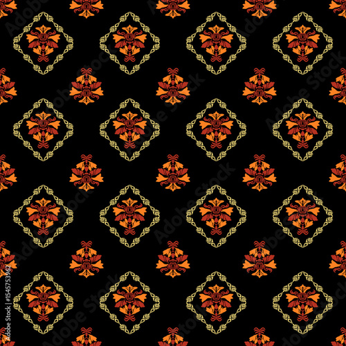 Classic Damask Seamless 
Pattern - Vector Illustration for Elegant Textile 
Design