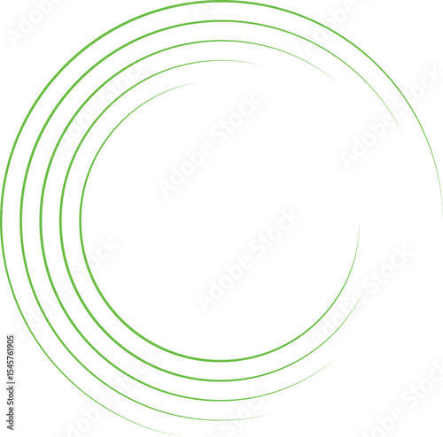 Colorful, swirling circles form an abstract green and light-filled round frame, perfect for a dynamic business banner or artistic wallpaper backdrop design