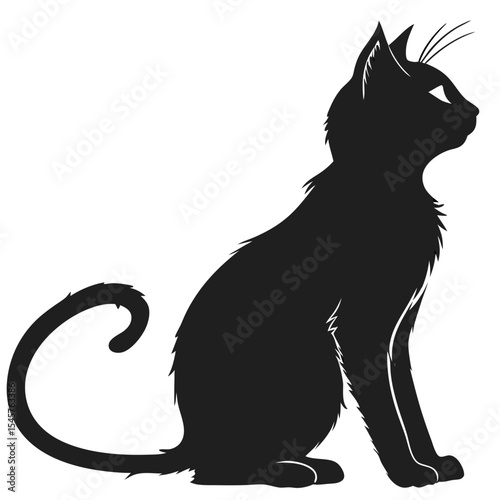 Vector isolated silhouette