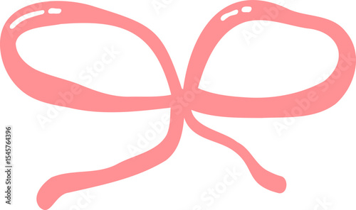 Minimal Pink Bow Ribbon