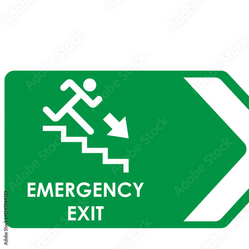 An emergency exit sign guiding the way to safety, emphasizing the importance of preparedness and quick action in critical situations.