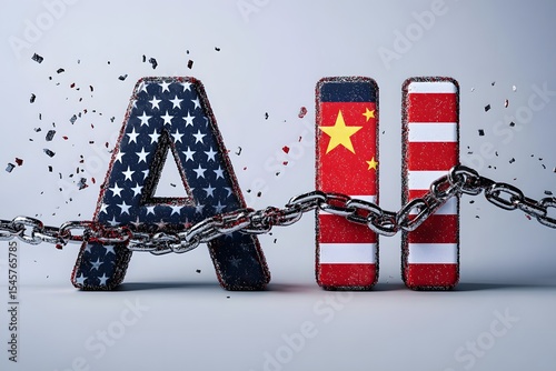 Artificial intelligence is constrained by international conflict reflecting geopolitical tensions and global competition for technological dominance