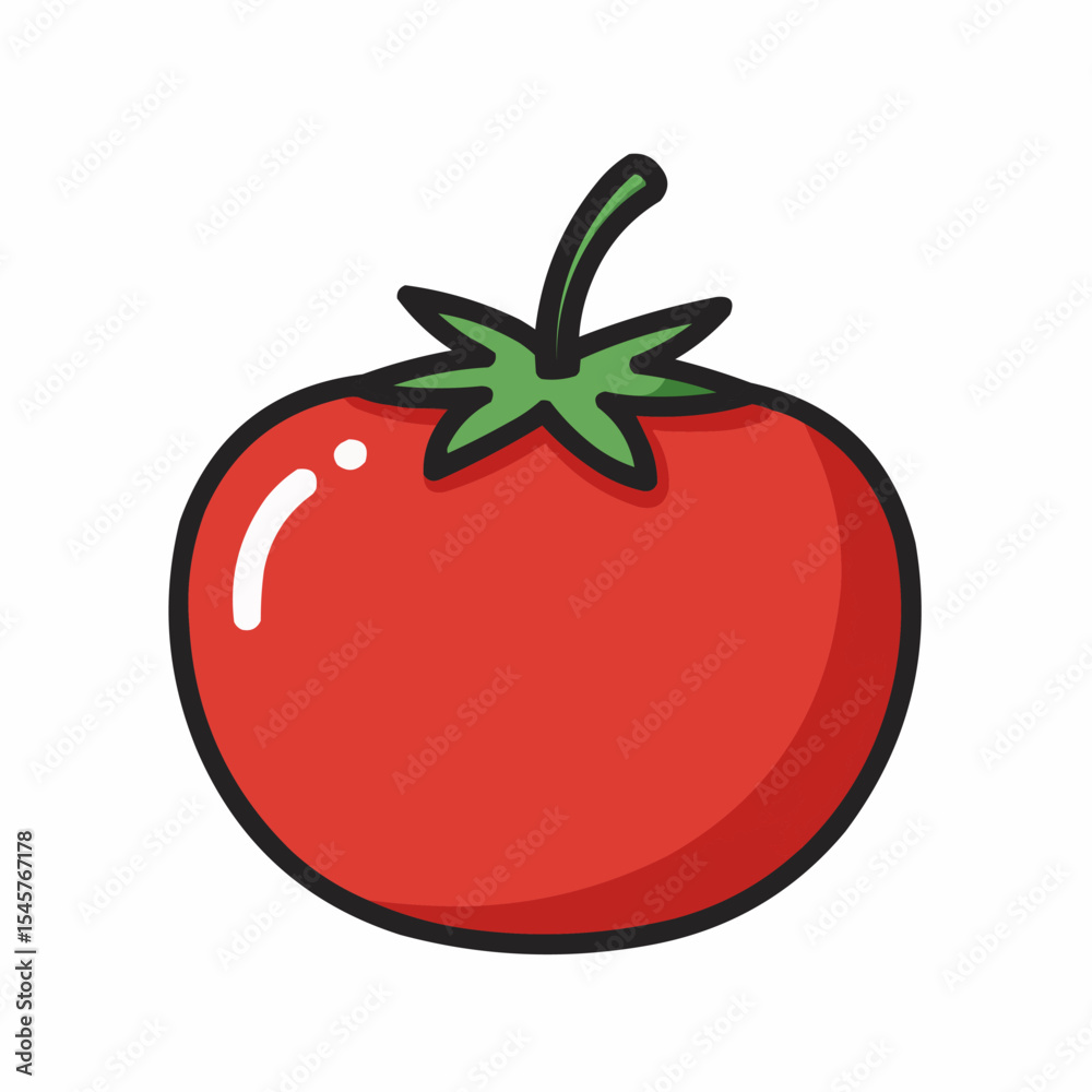 Flat tomato Icon clipart cartoon animation vegetable vector illustration design for kids and children books for learning fruits and alphabet Flat tomato Icon clipart cartoon animation vegetable vector illustration design for kids and children books for learning fruits and alphabet